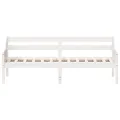 Lit de jour blanc 100x200 cm bois de pin massif