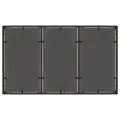 Table de jardin dessus en verre Noir 150x90x75cm Résine tressée