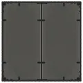 Table de jardin dessus en verre Noir 90x90x75 cm Résine tressée