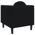 Fauteuil avec coussin noir velours