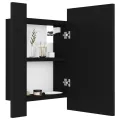 Armoire à miroir de salle de bain LED Noir 40x12x45 Acrylique