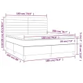 cadre de lit avec matelas LED Noir 180x200cm Velours
