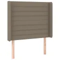 cadre de lit matelas et LED Taupe 90x190 cm Tissu
