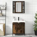 Ensemble de meubles de salle de bain 2 pcs Chêne fumé