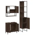 Ensemble de meubles de salle de bain 3 pcs Chêne marron