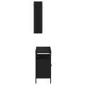 Ensemble de meubles salle de bain 2 pcs noir bois d'ingénierie