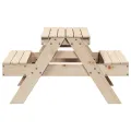 Table de pique-nique pour enfants 88x97x52cm bois massif de pin