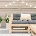 Canapé de jardin accoudoir avec coussin bois massif de pin