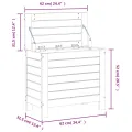Repose-pied de jardin 62x31,5x52 cm bois massif de douglas