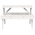Table de pique-nique blanc 105x134x75 cm bois massif de pin