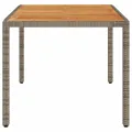 Table de jardin et dessus en bois d'acacia gris résine tressée