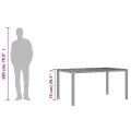 Table de jardin et dessus en bois d'acacia gris résine tressée