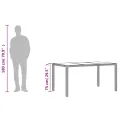 Table de jardin avec dessus en verre marron résine tressée