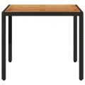Table de jardin et dessus en bois d'acacia noir résine tressée