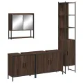 Ensemble de meubles de salle de bain 4 pcs Chêne marron
