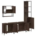 Ensemble de meubles de salle de bain 4 pcs Chêne marron