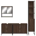 Ensemble de meubles de salle de bain 4 pcs Chêne marron
