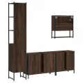 Ensemble de meubles de salle de bain 4 pcs Chêne marron