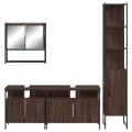 Ensemble de meubles de salle de bain 4 pcs Chêne marron
