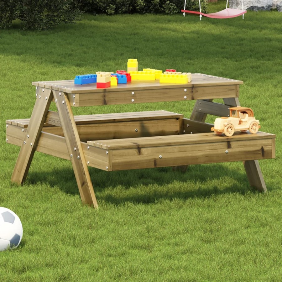 Table de pique-nique pour enfants bois de pin imprégné