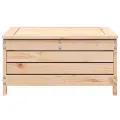Repose-pied de jardin avec coussin bois de pin massif