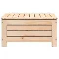 Repose-pied de jardin avec coussin bois de pin massif