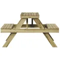 Table de pique-nique 105x134x75 cm bois de pin imprégné