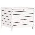 Repose-pied de jardin blanc 62x63,5x53,5 cm bois de pin massif