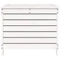 Repose-pied de jardin blanc 62x63,5x53,5 cm bois de pin massif