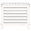 Repose-pied de jardin blanc 62x63,5x53,5 cm bois de pin massif