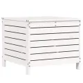 Repose-pied de jardin blanc 62x63,5x53,5 cm bois de pin massif