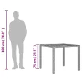 Table de jardin et dessus en bois d'acacia gris résine tressée