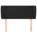 Tête de lit avec oreilles Noir 103x23x78/88 cm Velours