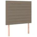 cadre de lit et matelas et LED Taupe 90x190 cm Tissu