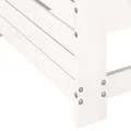 Canapé de jardin accoudoir et coussin blanc bois massif de pin