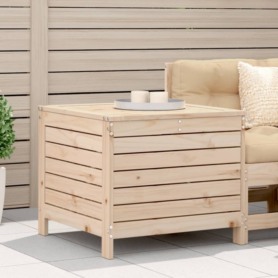 Repose-pied de jardin 62x63,5x53,5 cm bois de pin massif