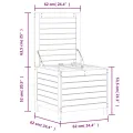 Repose-pied de jardin 62x63,5x53,5 cm bois de pin massif