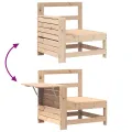 Canapé de jardin accoudoir avec table d'appoint bois massif pin