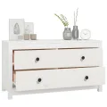 Armoire latérale Blanc 100x40x54 cm Bois de pin massif
