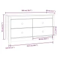 Armoire latérale Blanc 100x40x54 cm Bois de pin massif