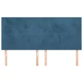 Têtes de lit 4 pcs Bleu foncé 80x5x78/88 cm Velours