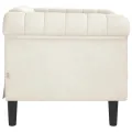 Fauteuil crème velours