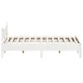 Cadre de lit avec tête de lit blanc 150x200 cm bois pin massif