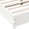 Cadre de lit avec tête de lit blanc 150x200 cm bois pin massif