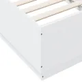 Cadre de lit blanc 75x190 cm bois d'ingénierie