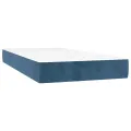 cadre de lit avec matelas LED Bleu foncé 100x200 cm