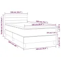 cadre de lit avec matelas LED Bleu foncé 100x200 cm
