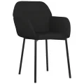 Chaises à manger lot de 2 Noir Velours