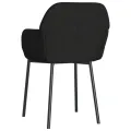 Chaises à manger lot de 2 Noir Velours