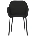 Chaises à manger lot de 2 Noir Velours